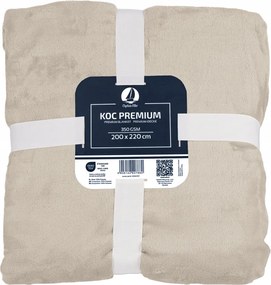 Polár takaró 200x220 bézs, meleg, puha Allergiásoknak Captain Mike