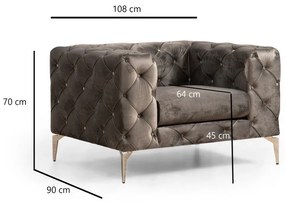 Antracitszürke fotel Como – Artie