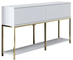 Konzolasztal Lord - White, Gold