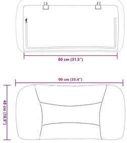 fekete műbőr fejtámla párna 80 cm