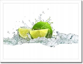 Poszter keretben 40x30 Lime fröccsenő víz