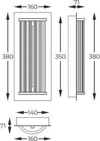 Zuma Line CALLY MB3114-1-3GT Fali lámpa 1x15W/LED 2700K-6000K 1700lm IP20