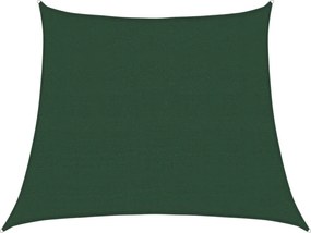 vidaXL sötétzöld HDPE napvitorla 160 g/m² 3/4 x 3 m