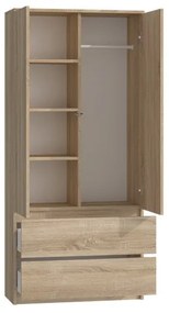 SS-90 gardróbszekrény, sonoma