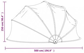 medencekupola 500 x 250 cm
