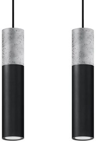 SOLLUX SL-0651 BORGIO Többágú Függesztett Lámpa Fekete, Szürke GU10 IP20