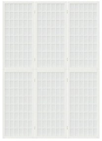 3-paneles fehér japán stílusú összecsukható paraván 120x170 cm