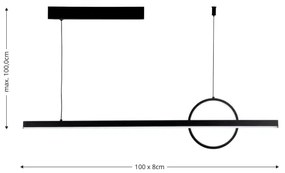 Brilagi - NIVIO LED 20W 230V állítható fényű függeszték 3000-6000K + DO