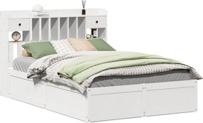 vidaXL fehér tömör fenyőfa ágy matrac nélkül 150 x 200 cm