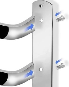 Fém fürdőszobai akasztó – ezüst – 60 cm