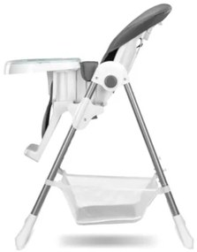 Lionelo - Gyermek étkezőszék LINN PLUS fehér/szürke