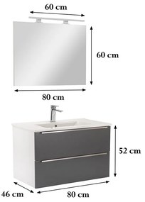 Vario Trim 80 Fürdőszoba komplett szekrény