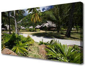 Vászonkép A levelek Palm Trees Nature 100x50 cm