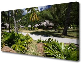 Vászonkép A levelek Palm Trees Nature 120x60 cm