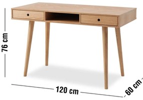 Richmont íróasztal, 2 fiókos