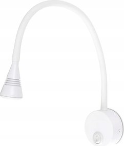 LED-es fali olvasólámpa fali lámpa állítható fém 3W kapcsoló fehér