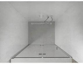 Mexen Lima, összecsukható zuhanyajtó nyitáshoz 115 x 190 cm, 6 mm átlátszó üveg, króm profil, 856-115-000-01-00-D