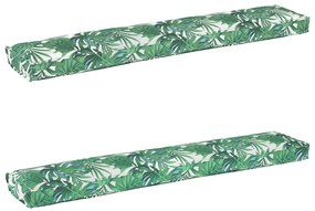 Raklappárnák padra 2 db Levélminta 200x40x8 cm Oxford szövet