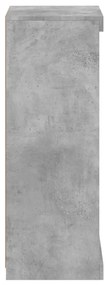 betonszürke tálalószekrény LED-világítással 41 x 37 x 100 cm