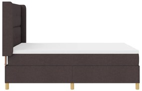 Boxspring Ágy Matrac Esernyő Barna 160x200 cm Szövet