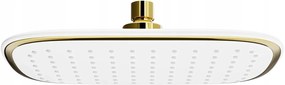 Mexen kiegészítők, zuhanyfej 25x19 cm D-49, fehér-arany, 79749-25