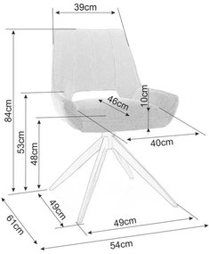 Klarsyn étkezőszék, szürke