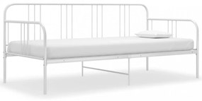 fehér fém kanapéágy-keret 90 x 200 cm