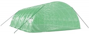 zöld acélvázas melegház 48 m² 8 x 6 x 2,85 m