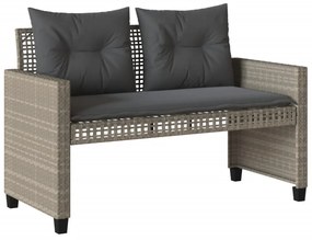 4 részes szürke polyrattan üveg kerti ülőgarnitúra párnákkal