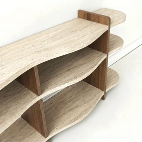 Flusso - Travertine, Walnut