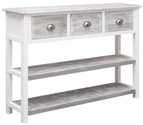 antik szürke tömör császárfa tálalószekrény 108 x 30 x 76 cm