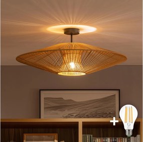 BRILAGI - LED felületre szerelhető csillár CERIA BOHO 1xE27/60W/230V átm. 70 cm fekete/barna