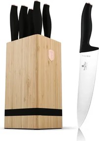 BerlingerHaus 6 részes késkészlet bambusz állvánnyal Black Rose Collection BH/2970
