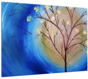 Kép - Napot eltakaró fa (üvegen) (70x50 cm)