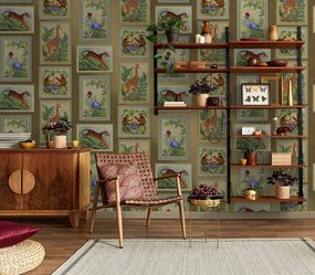 Holden Decor Wanderlust Menagerie arany állatos vlies tapéta – 92010