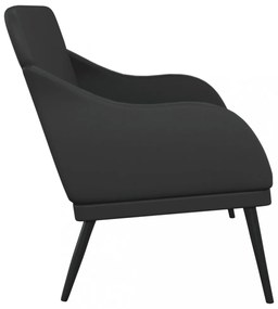 fekete műbőr pad 110 x 76 x 80 cm