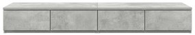Ágy Fiókok Beton Szürke 120x36.5x16.5 cm Műanyag Fa