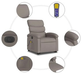 tópszínű szövet dönthető elektromos álló masszázsfotel