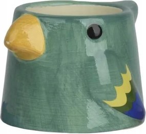 Kerámia takaró zöld papagáj 6,7cm