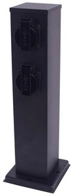 Kültéri csatlakozós oszlop 2Z SCHUKO 230V IP44 40 cm fekete