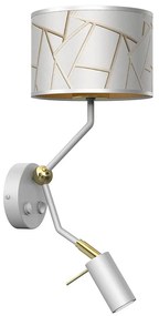 Milagro Fali lámpa ZIGGY 1xE27/40W/230V + 1xGU10/MR11/7W fehér/arany MI1556