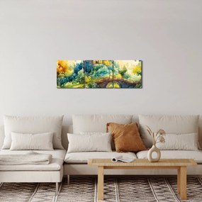 Kép - Mesebeli kastély (órával) (90x30 cm)