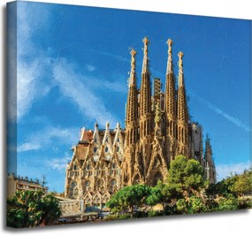 Vászonkép Sagrada Familia Barcelona Spanyolország 50x40 cm