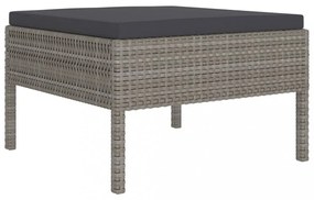 vidaXL 10 részes szürke polyrattan kerti ülőgarnitúra párnákkal