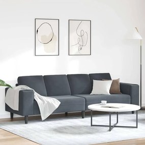 Kanapé Szett Sötétszürke Bársony