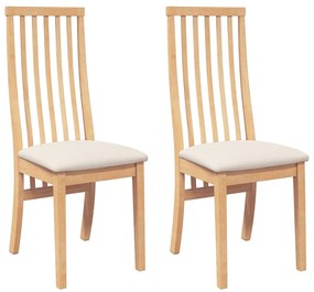 2 db tömörfa gumiból készült étkezőszékek párnákkal