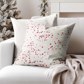 Goldea karácsonyi párnahuzat valencia - csillagok natúr alapon 45 x 45 cm