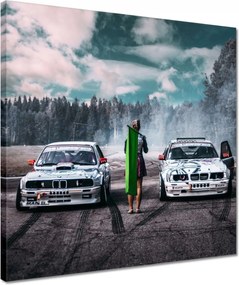 Vászonkép 40x40 Bmw Versenyzés 2 fő részére