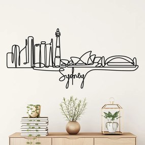 Sydney fém fali dekoráció, 120×52 cm