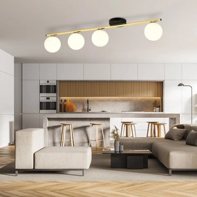 Emibig modern mennyezeti lámpa monza fehér fekete arany emi1252/4
